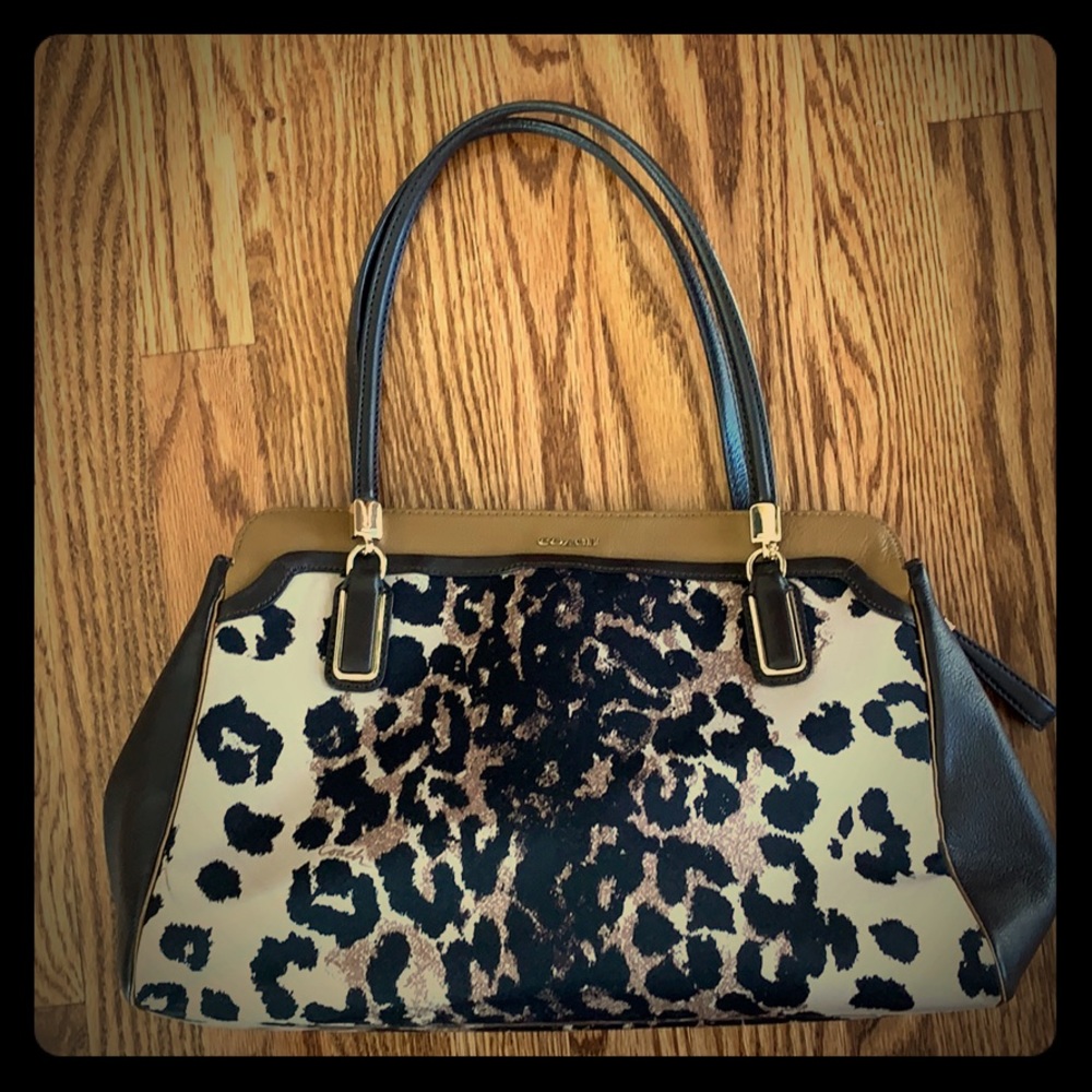 Coach leopard print bag